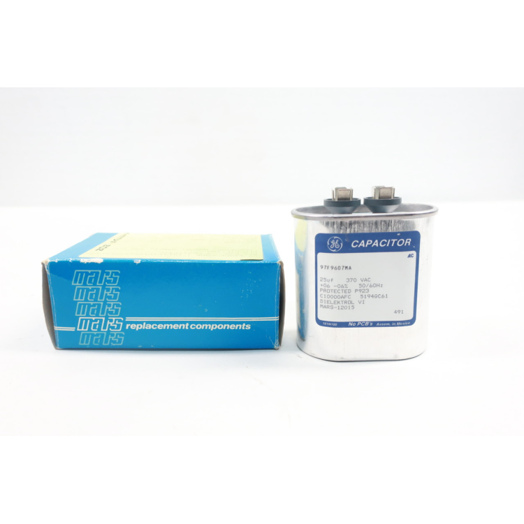 General Electric Ge 97F9607MA Motor Run Capacitor 25uf 370v-ac
