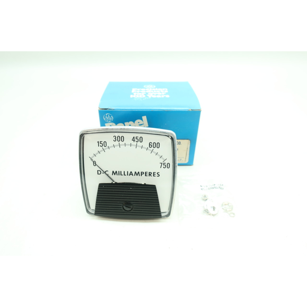 General Electric Ge 50-162111KWKW Ammeter 0-750dc Milliamperes