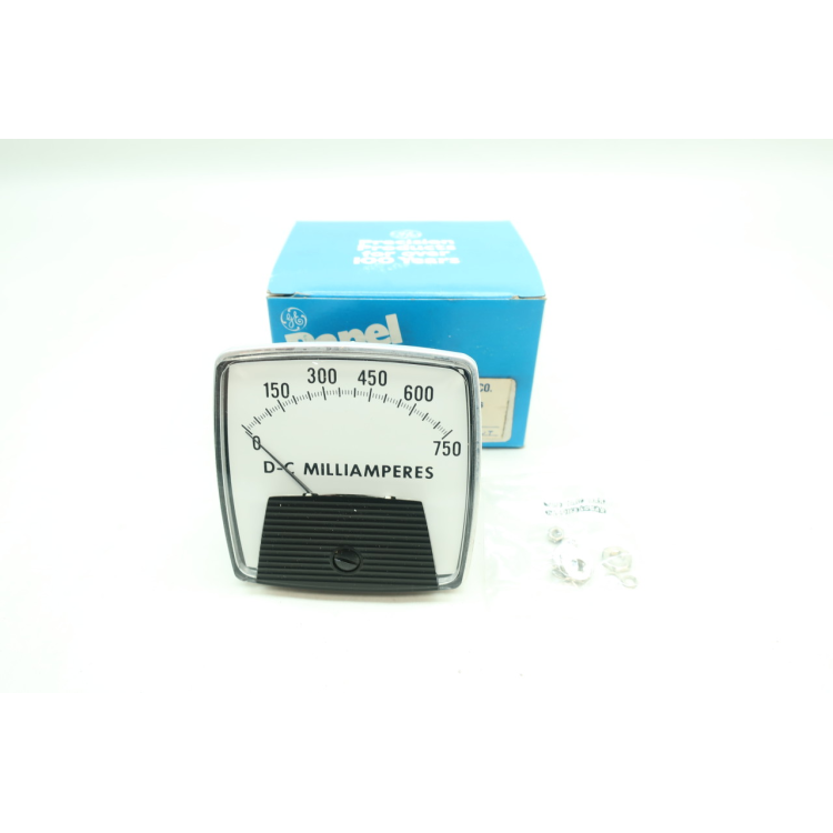 General Electric Ge 50-162111KWKW Ammeter 0-750dc Milliamperes