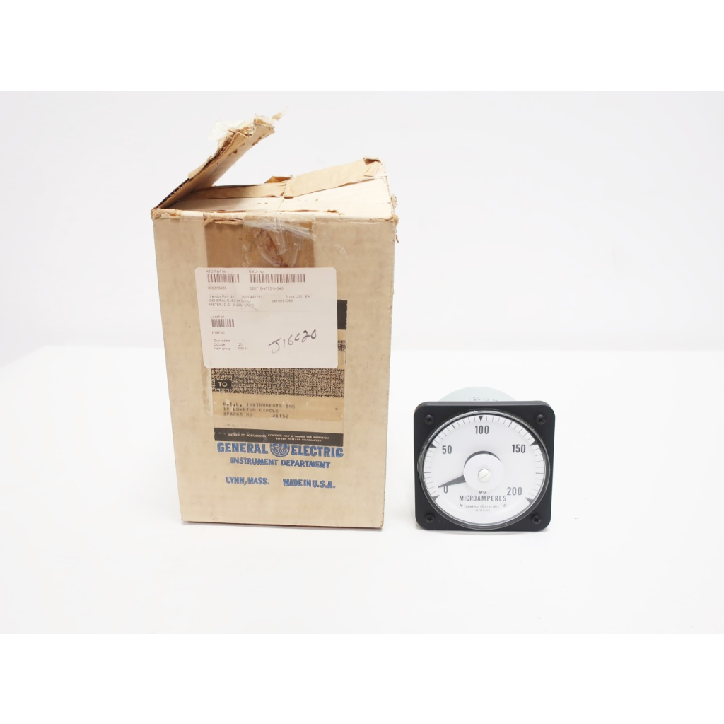 General Electric Ge 6476K51065 103111FAFA 0-200ma Dc Microapmeres Ammeter
