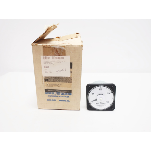 General Electric Ge 6476K51065 103111FAFA 0-200ma Dc Microapmeres Ammeter