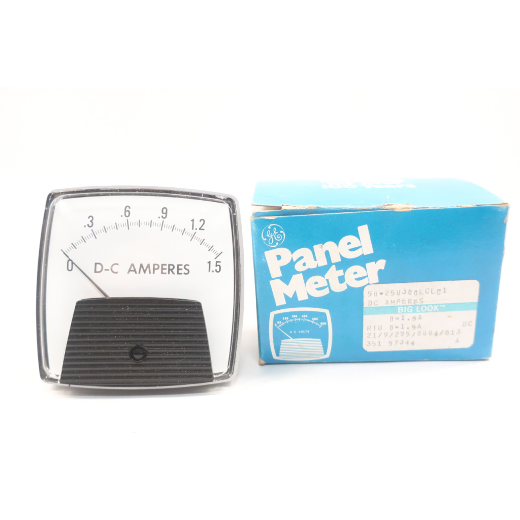 General Electric Ge 50-250300LCLC1 0-1.5dc Amperes Ammeter