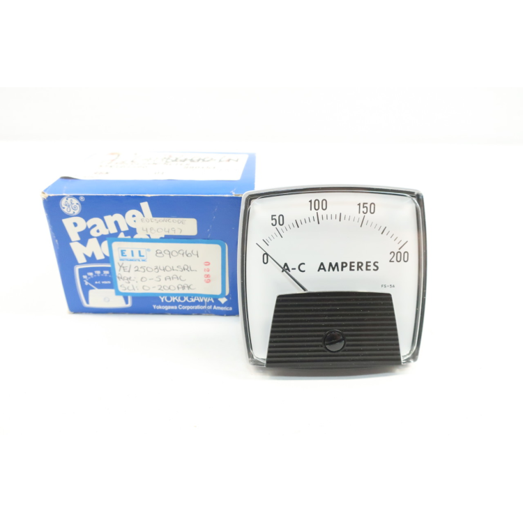 General Electric Ge 250340LSRL Yokogawa Ammeter 0-200a Amp