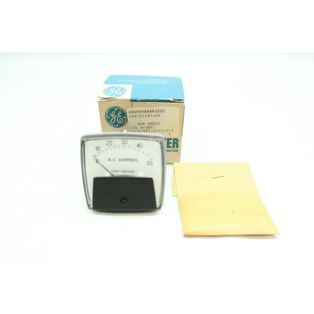 General Electric Ge 50-254239LSZZ1 0-50ac Amperes Ammeter