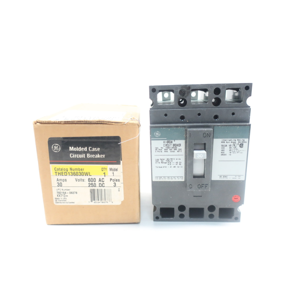 General Electric Ge THED136030WL Molded Case Circuit Breaker 3p 30a 600v-ac