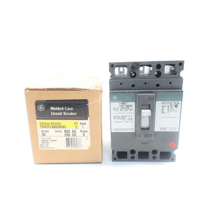 General Electric Ge THED136030WL Molded Case Circuit Breaker 3p 30a 600v-ac