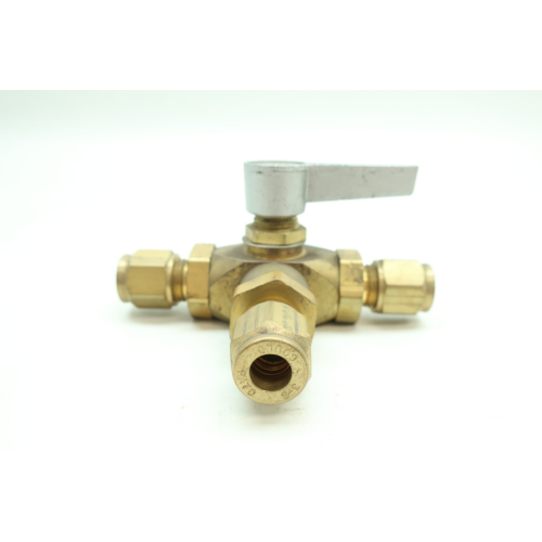 Gould Imperial Eastman 3-way Manual Brass Ball Valve 3/8in Tube