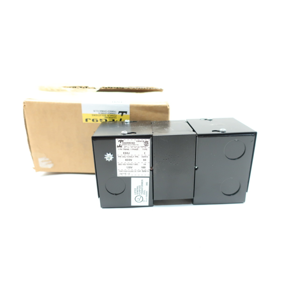 Hammond EG9J Type E Transformer 1ph 100va 600v-ac 120v-ac