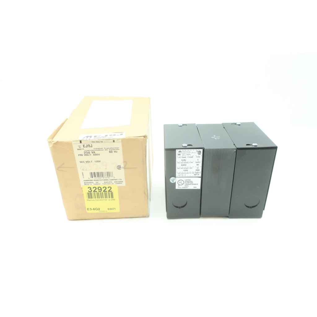 Hammond EJ9J Voltage Transformer 250va 600v-ac 120v-ac