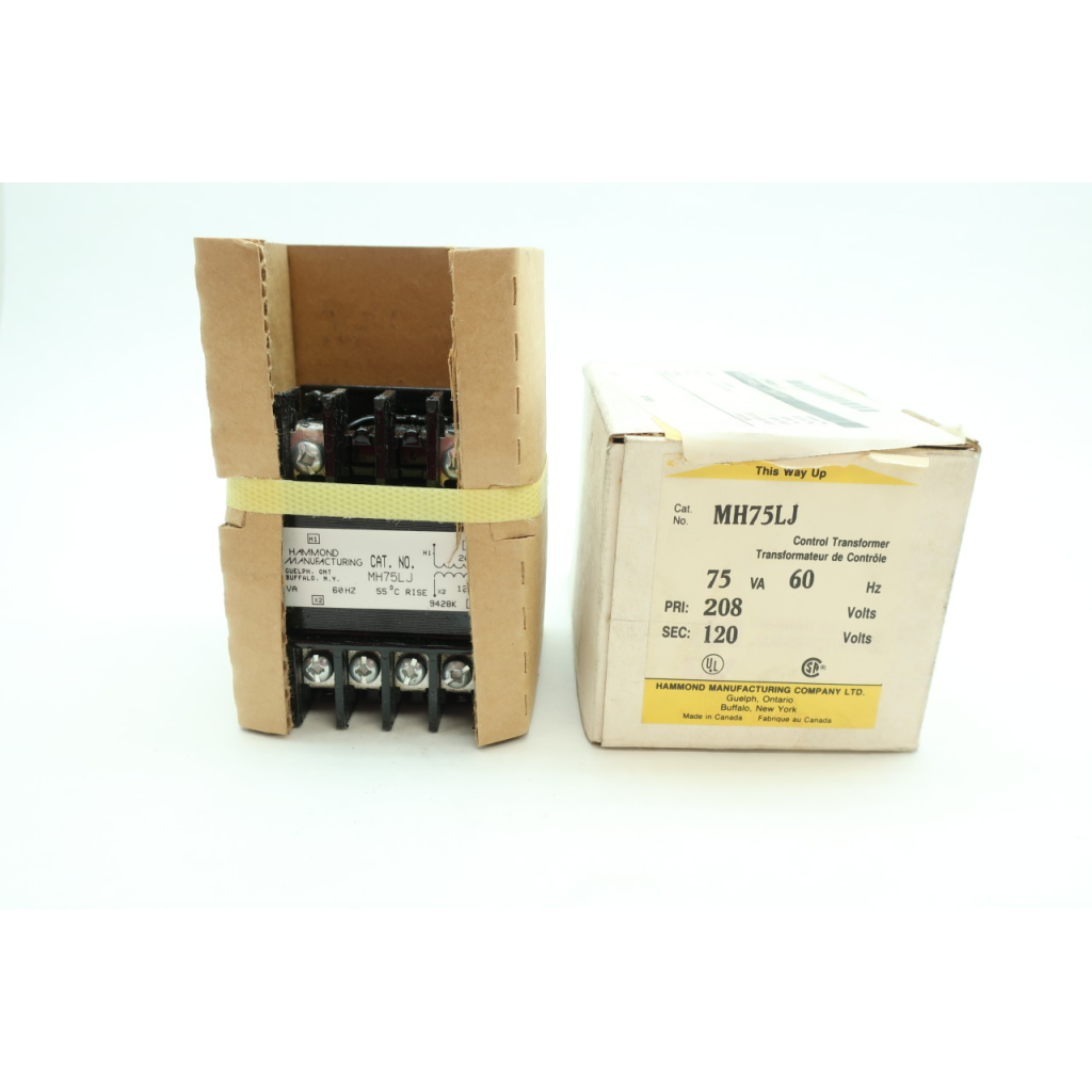 Hammond MH75LJ Voltage Transformer 75va 208v-ac 120v-ac
