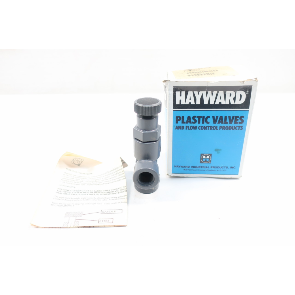 Hayward AV10050T Manual Pvc Angle Globe Valve 1/2in Npt