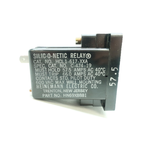 Heinemann HCL1-617-XXA Silic-o-netic Overload Relay 120v-ac 66.0a Amp