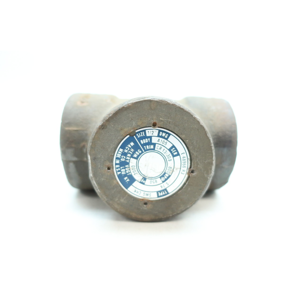 Henry Vogt S-74 Steel Threaded Swing Check Valve 1/2in Npt 800