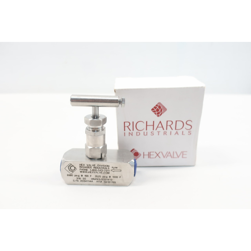 Hex Valve HN491U3331413 Needle Valve 6980psi 1/2in Npt