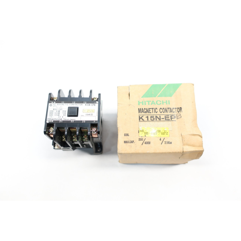Hitachi K15N-EPB Magnetic Contactor 100-110v-ac 30a Amp 5.5kw
