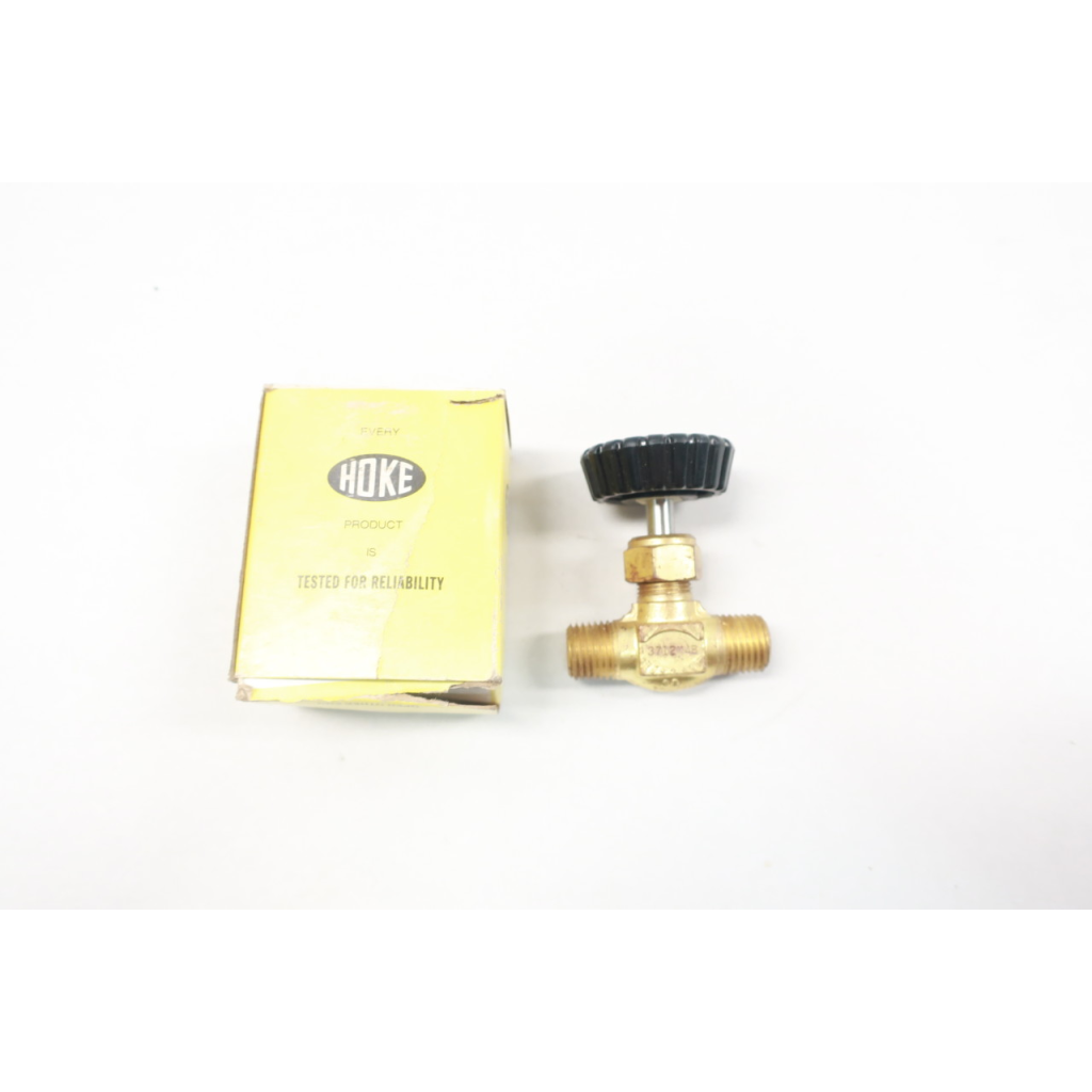 Hoke 3712M4B Manual Brass Needle Valve 1/4in Npt