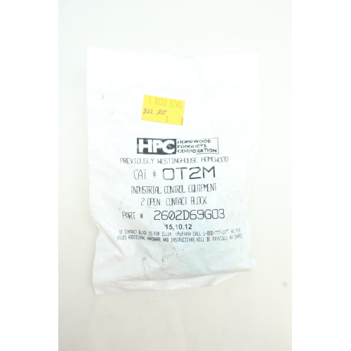 Hpc OT2M 2602D69G03 Contact Block D66347