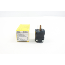 Hubbell HBL5966VBLK Valise Straight Blade Plug 2p 3w 15a 125v-ac