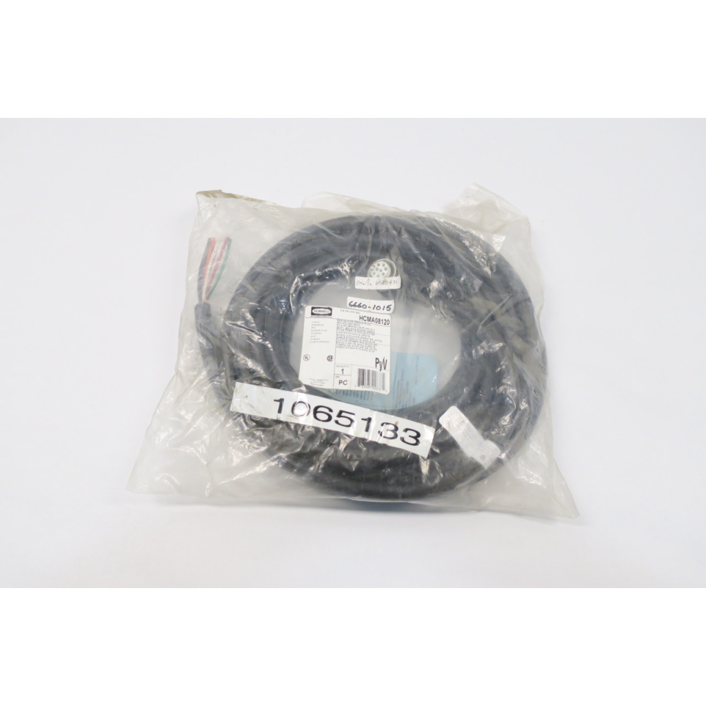 Hubbell HCMA08120 Mini-quick Female Plug 7p 8w 600v 16awg 20ft Cable