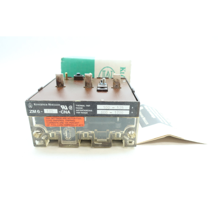 Klockner Moeller ZM6-125-CNA 3p 100-125a Breaker Trip Unit