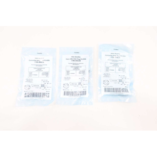 Lot 3 New Allen Bradley 1786-BNC Controlnet Bnc Plug Rg-6qs Ser B