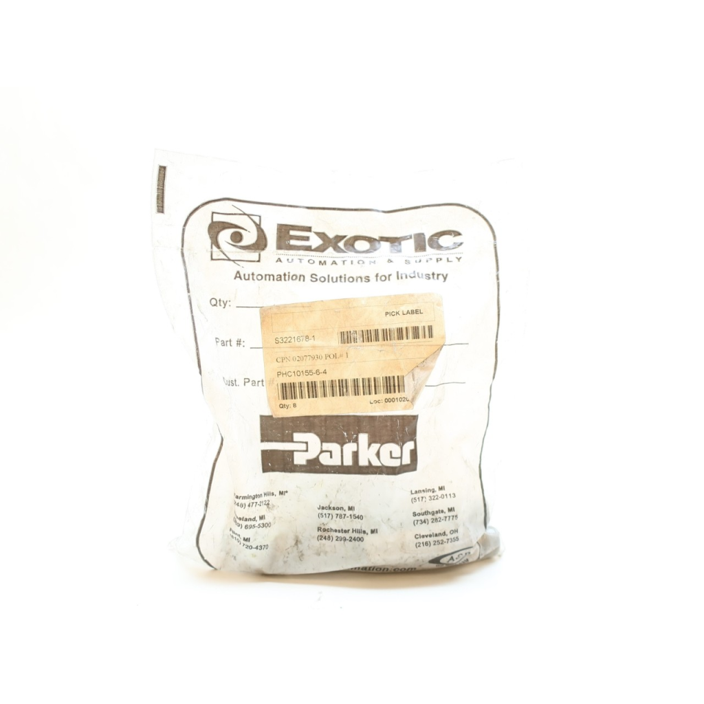 Lot Of 8 Parker 10155-6-4 55 Series Male 3/8in Npt Female Crimp