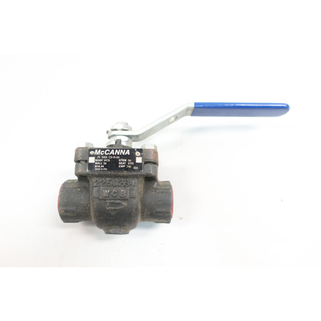 Mccanna .75 S303 CS-R-S6 Manual Steel Socket Weld Ball Valve 3/4in