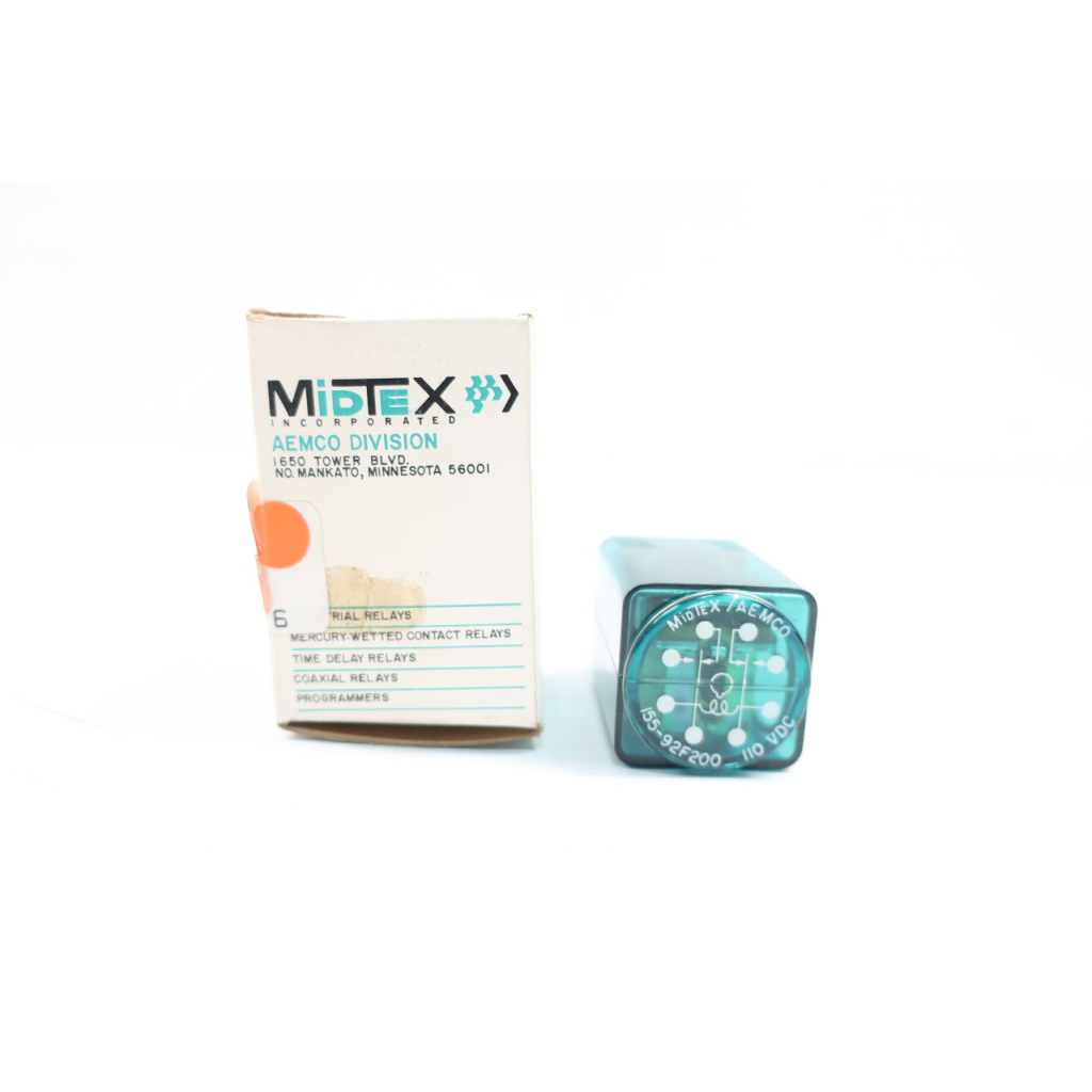 Midtex 155-92F200 Plug-in Relay 110v-dc