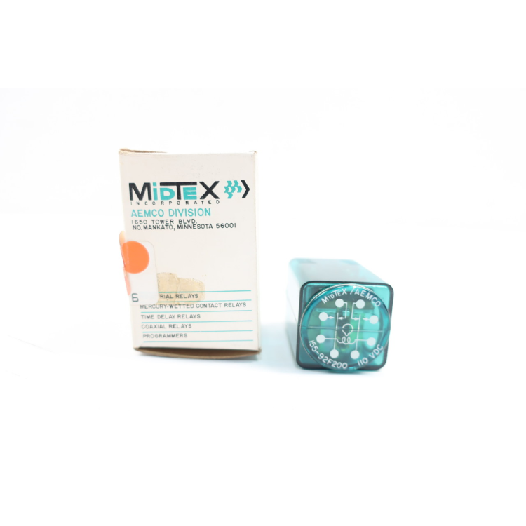 Midtex 155-92F200 Plug-in Relay 110v-dc