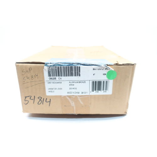 Milwaukee CW223E Manual Iron Bronze Wafer 4in Butterfly Valve