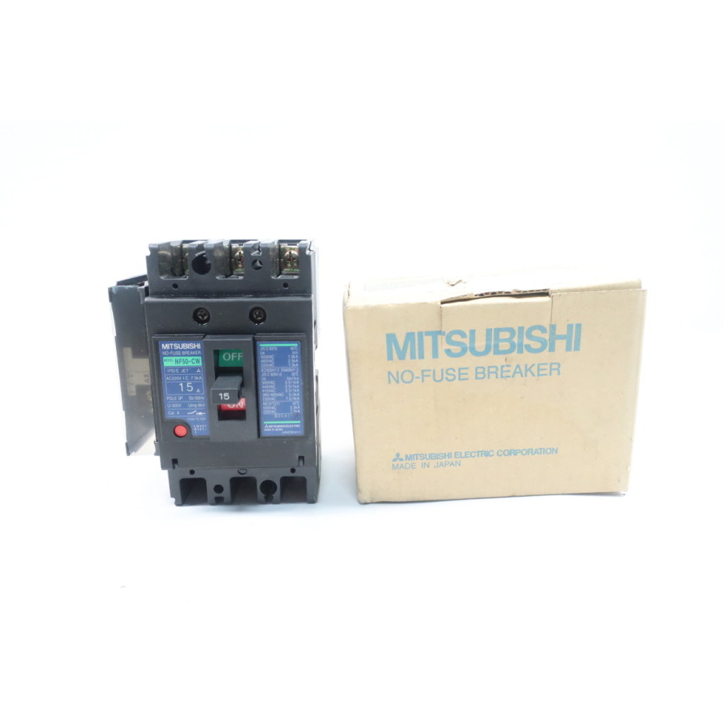 Mitsubishi NF50-CW No-fuse Circuit Breaker 3p 15a 220v-ac