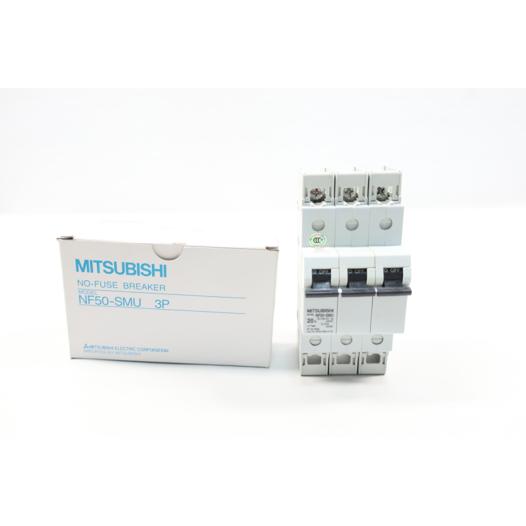 Mitsubishi NF50-SMU Molded Case Circuit Breaker 3p 20a 240v-ac