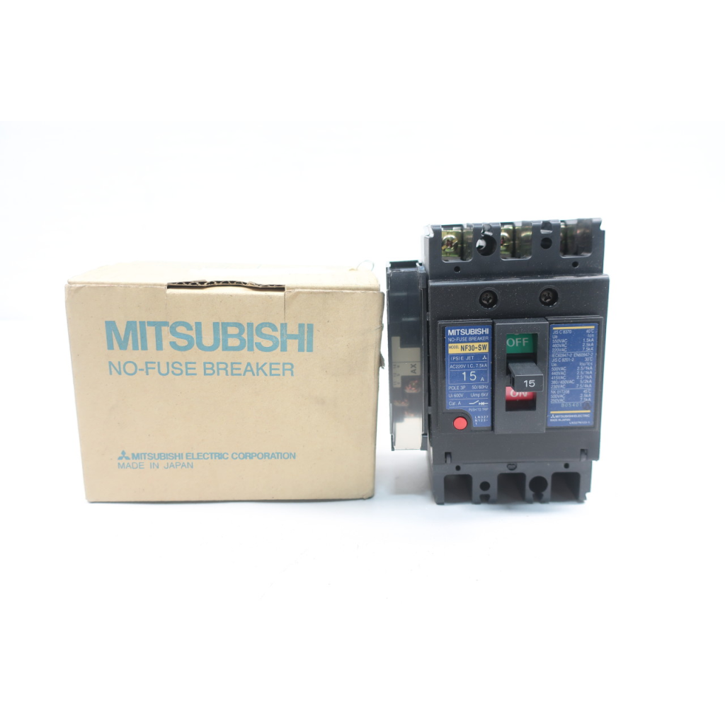 Mitsubishi NF30-SW No Fuse Circuit Breaker 3p 1.5a Amp 220v-ac