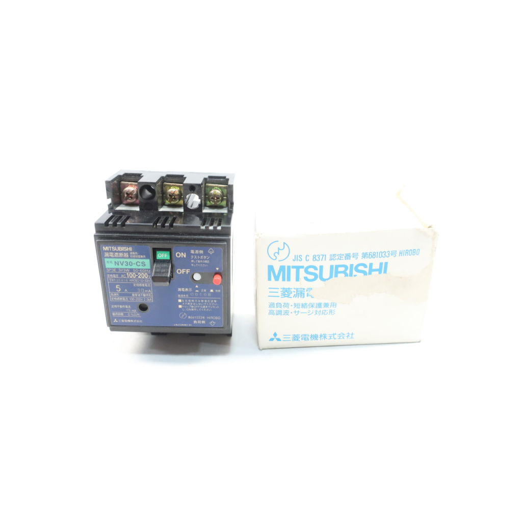 Mitsubishi NV30-CS Circuit Breaker 3p 5a 100-200v-ac