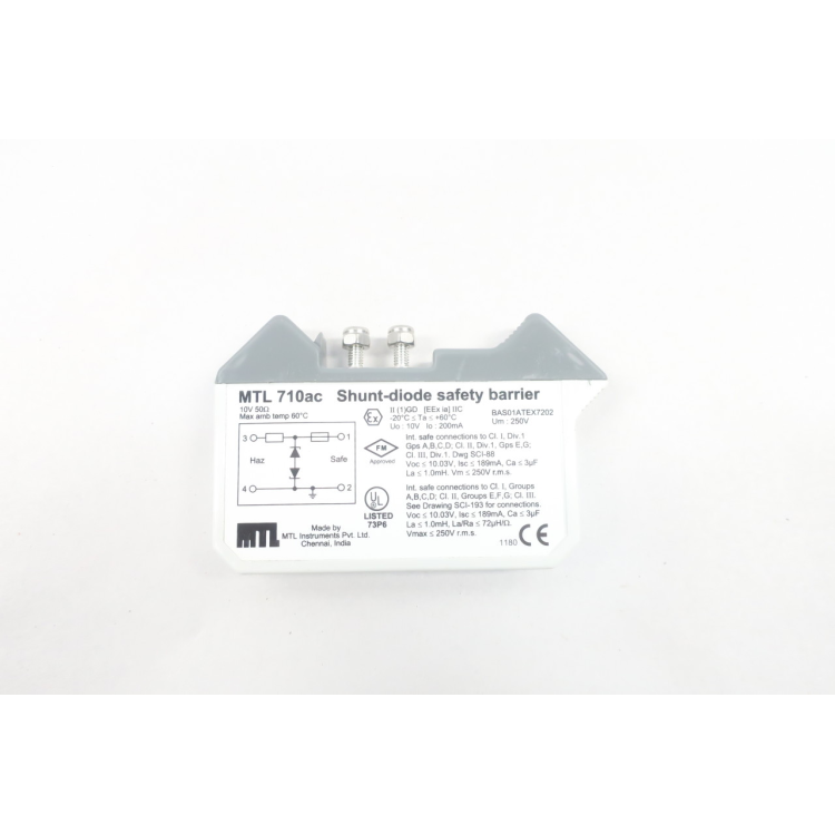Mtl 710AC Shunt-diode Safety Barrier 50ohms 10v-ac
