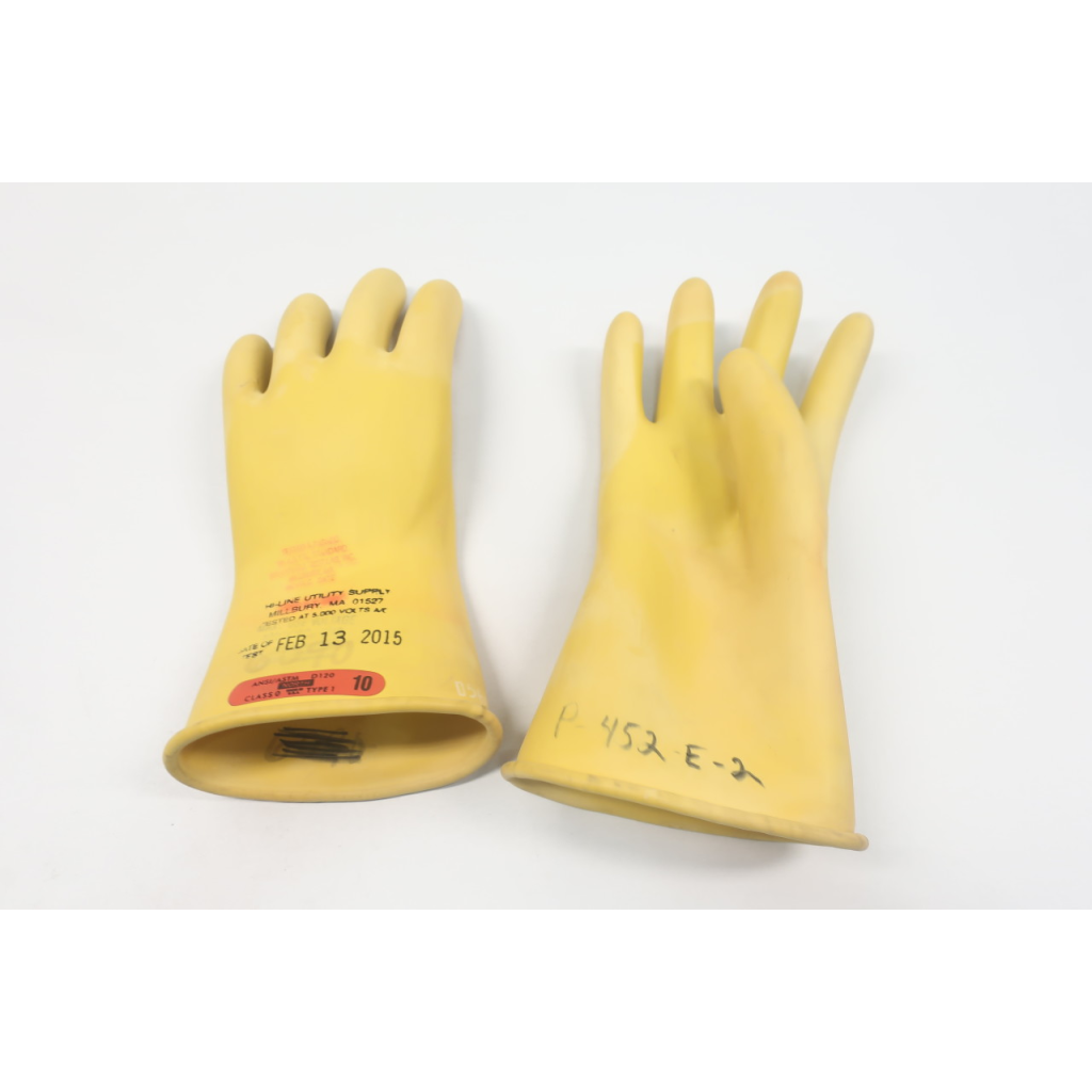 North Type 1 Class 0 Size 10 Yellow Lineman Glove