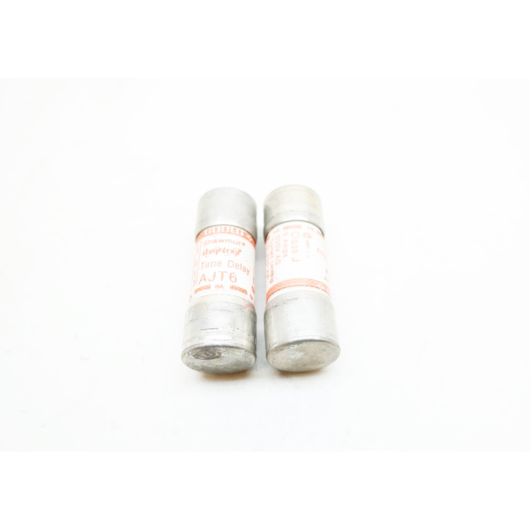 Pack Of 2 Gould AJT-6 Amp-trap J 6a Amp 600v-ac Fuse