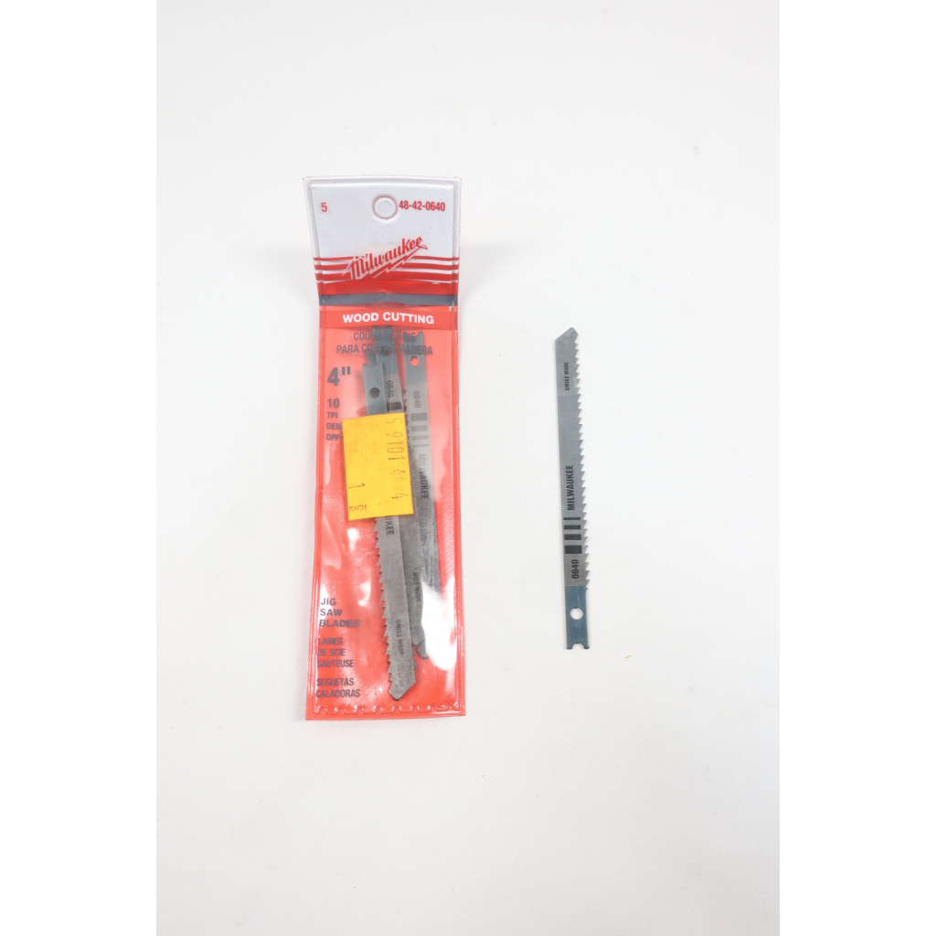 Pack Of 5 Milwaukee 48-42-0640 Jigsaw Wood Cutting Blade 4in