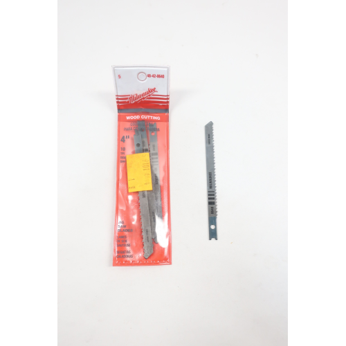 Pack Of 5 Milwaukee 48-42-0640 Jigsaw Wood Cutting Blade 4in