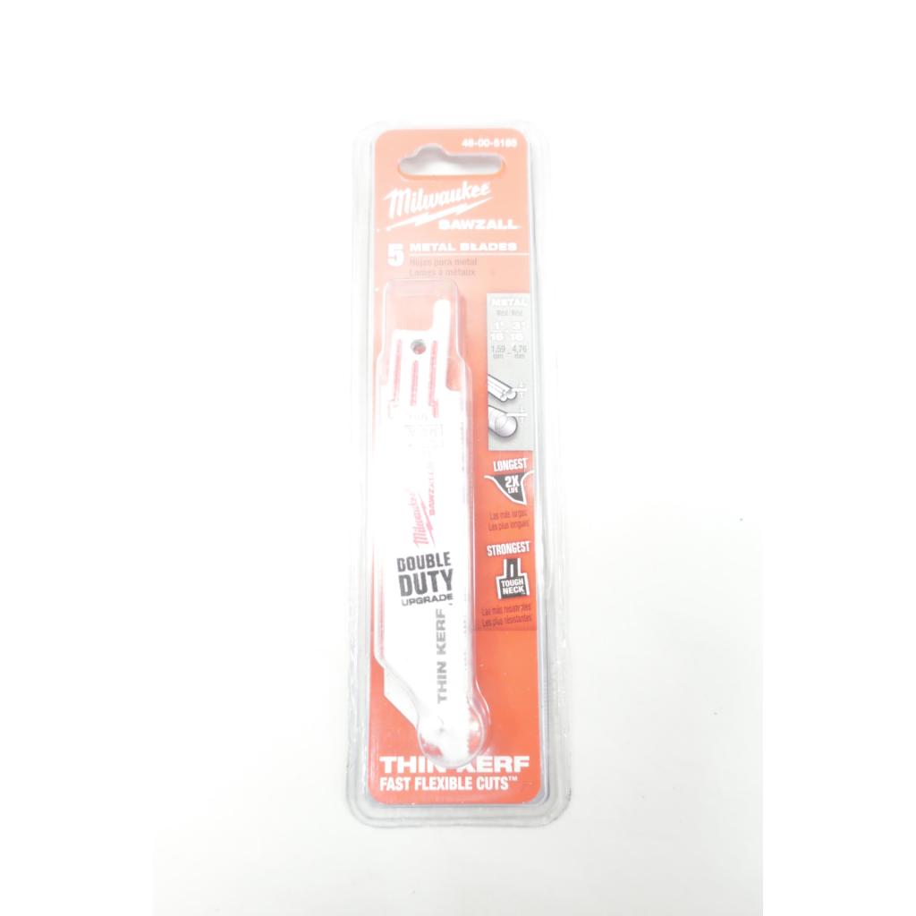 Pack Of 5 Milwaukee 48-00-5185 Sawzall Metal Cutting Blades 4in