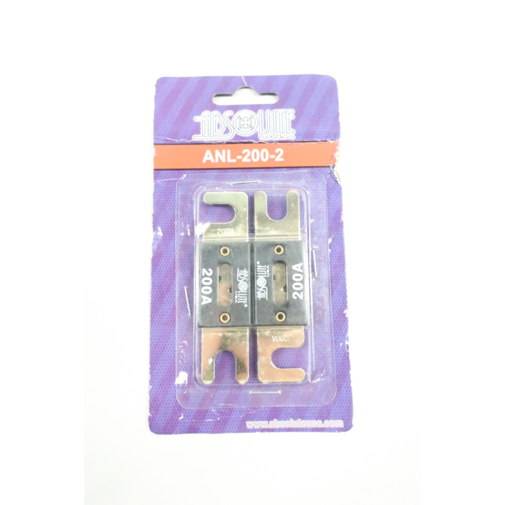 Pack Of 2 New Absolute ANL-200-2 Deluxe Anl Fuse 200a Amp