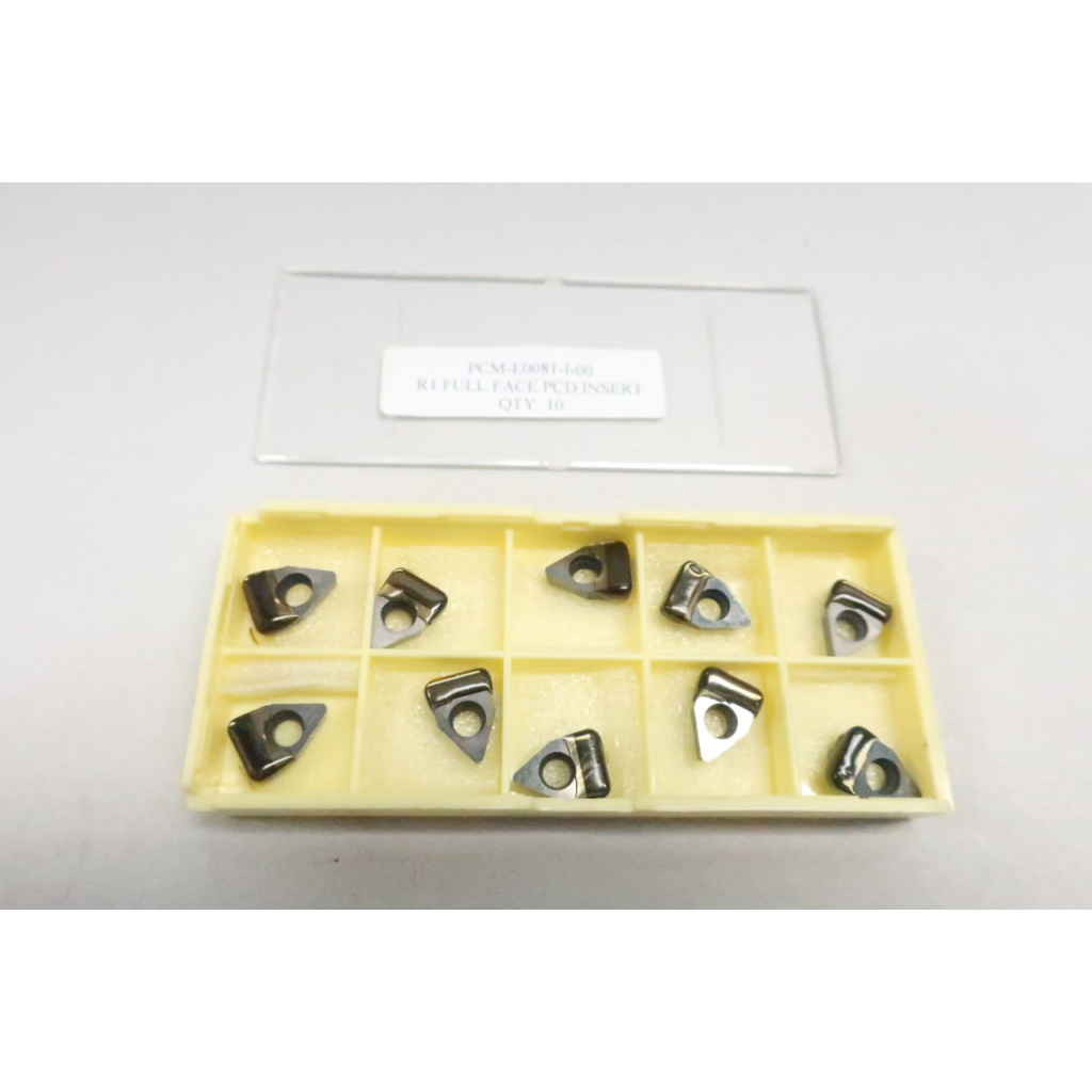 Pack Of 10 Pcm E0081-I-00 R1 Full Face Pcd Carbide Insert