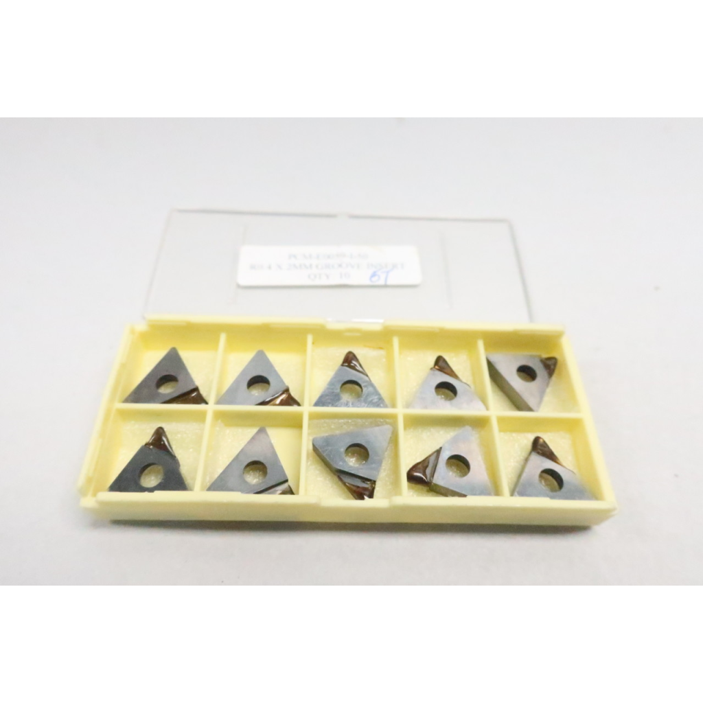 Pack Of 10 Pcm E0059-1-50 R0.4 X 2mm Groove Carbide Insert