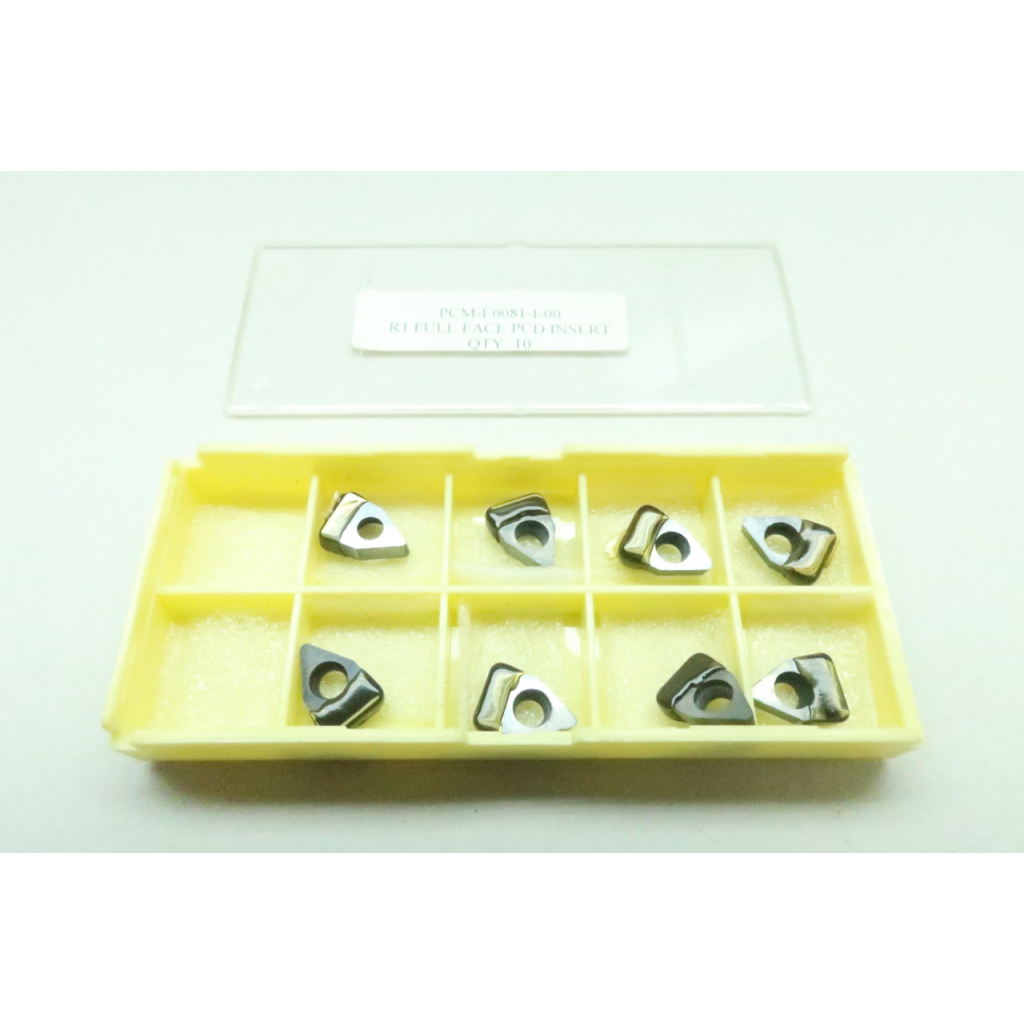 Pack Of 8 Pcm PCM-E0081-I-00 R1 Full Face Pcd Carbide Inserts