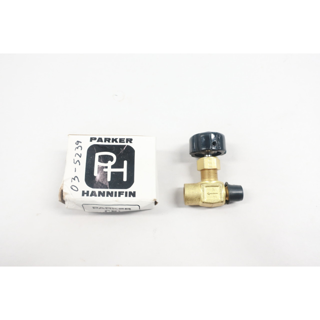 Parker Hannifin 4M4F-V6LN-B Manual Brass Needle Valve 1/4in Npt