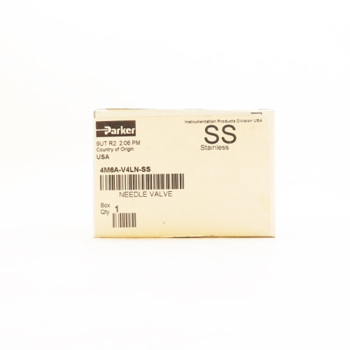 Parker 4M6A-V4LN-SS Manual Stainless Needle Valve 1/4in Tube 1/4in Npt