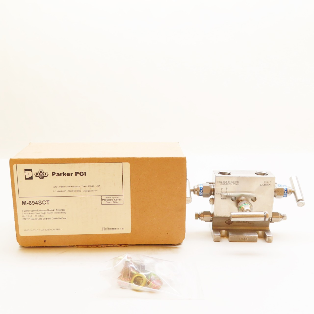 Parker M-500SCT 3 Valve Manifold Assembly