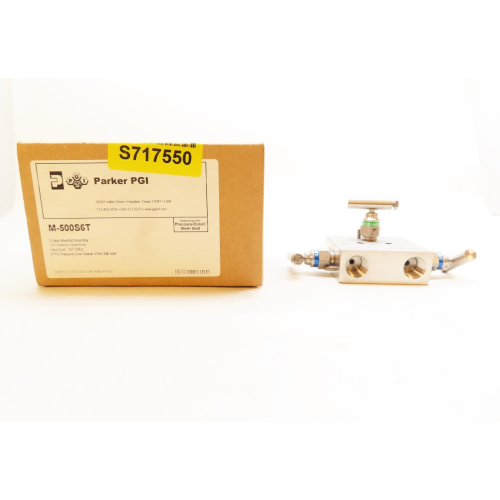 Parker M-500S6T 3 Valve Manifold Assembly