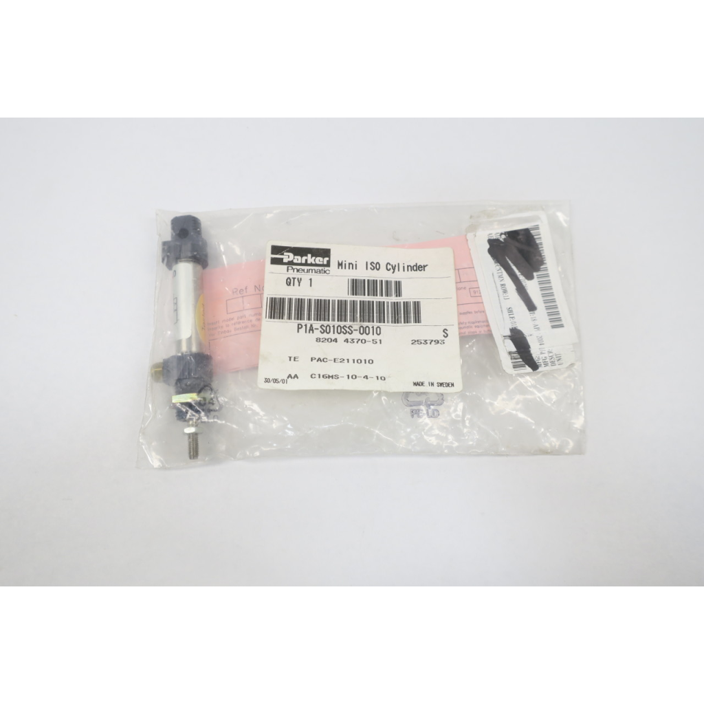 Parker P1A-S010SS-0010 Mini Iso 10mm 10bar Pneumatic Cylinder