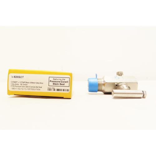 Parker V-526SCT Stainless 10000psi 1/2x3/4in Npt Needle Valve